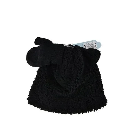 Cat & Jack Black Cat Beanie with mittens 12-24 Months - Picture 2 of 2